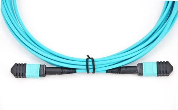 10G Fiber Optic Cable LSZH Material MPO 8 Core Female Multimode OM3 Trunk Fiber
