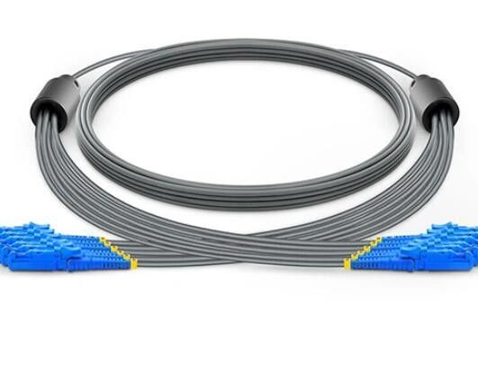 Armored Fiber Optic Patch Cable 6 Core OS2 E2000 To E2000 Single Mode High Density