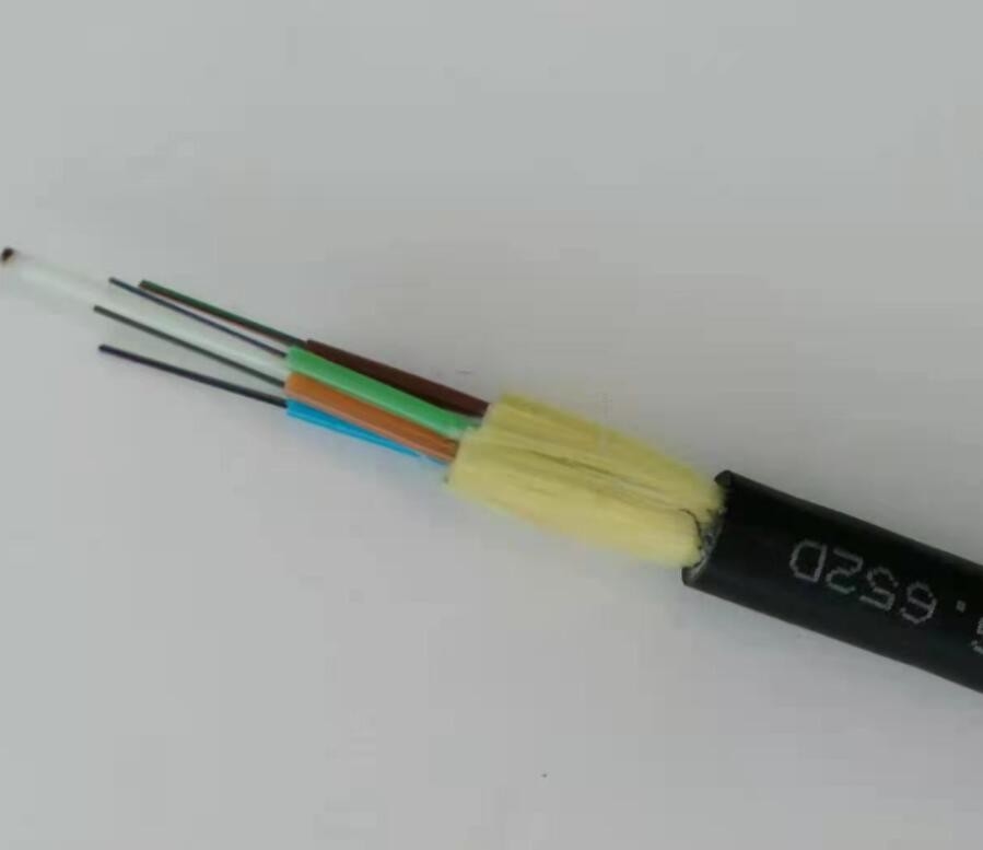 Outdoor Aerial Fiber Optic Cable ADSS 100m Span Single Mode All Dielectric 24 Cores
